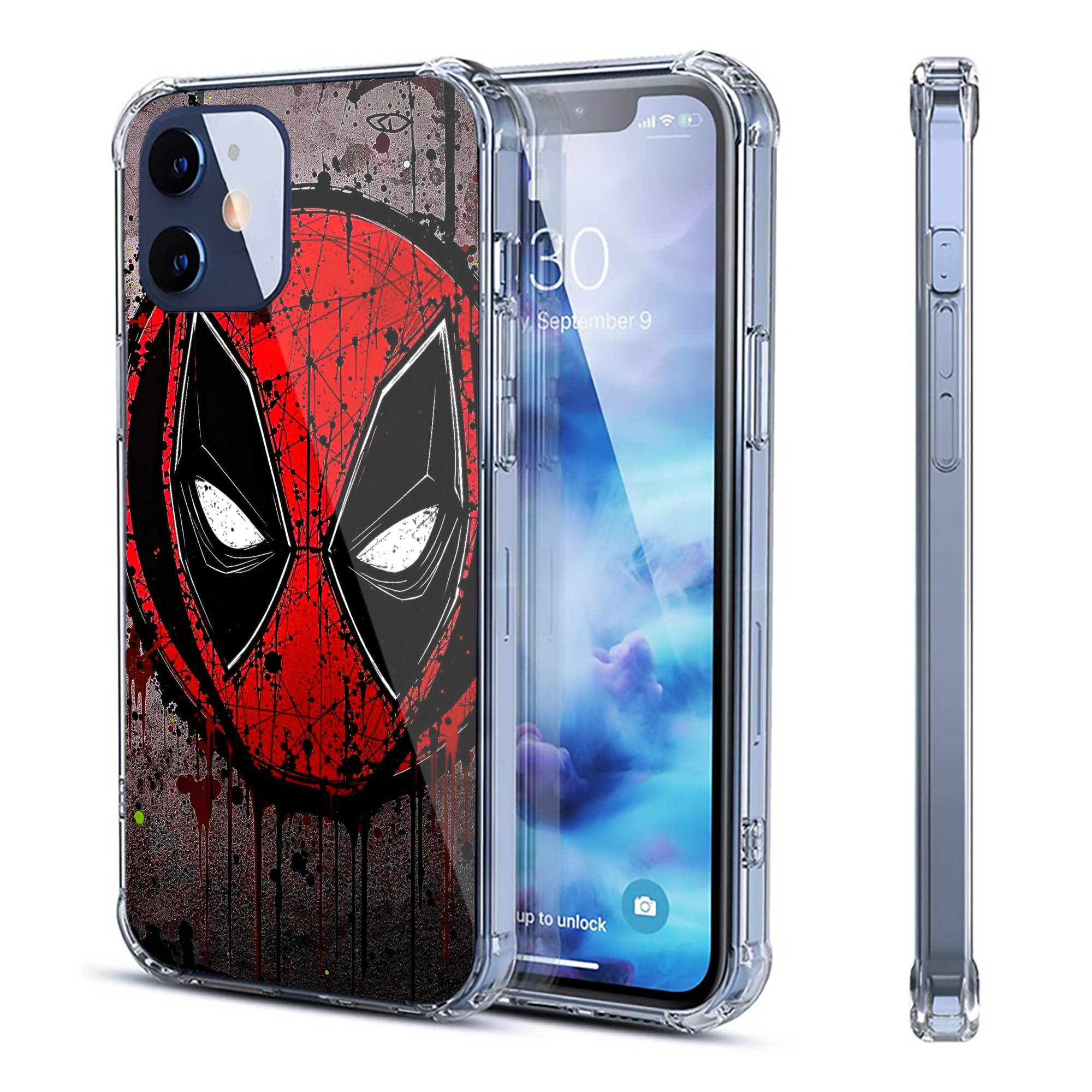 （画像用） Deadpool デッドプール 【iPhone 12シリーズ対応】透明スマホケース（クリアソフトケース）